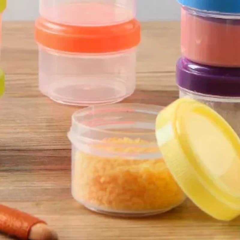 Contenitori per condimenti per insalata da 4 pezzi da 35 ml per andare in plastica Twist Top Contenitore per condimenti per salsa con coperchio Accessori per scatole da pranzo
