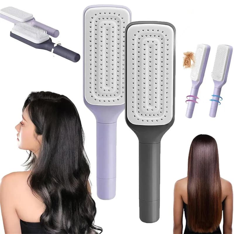 1/2pcs Girevole Spazzola Per Capelli Autopulente Massaggio Cuscino D'aria Pettine Magico Retrattile Spazzola Per Massaggio Autopulente Pettine Telescopico