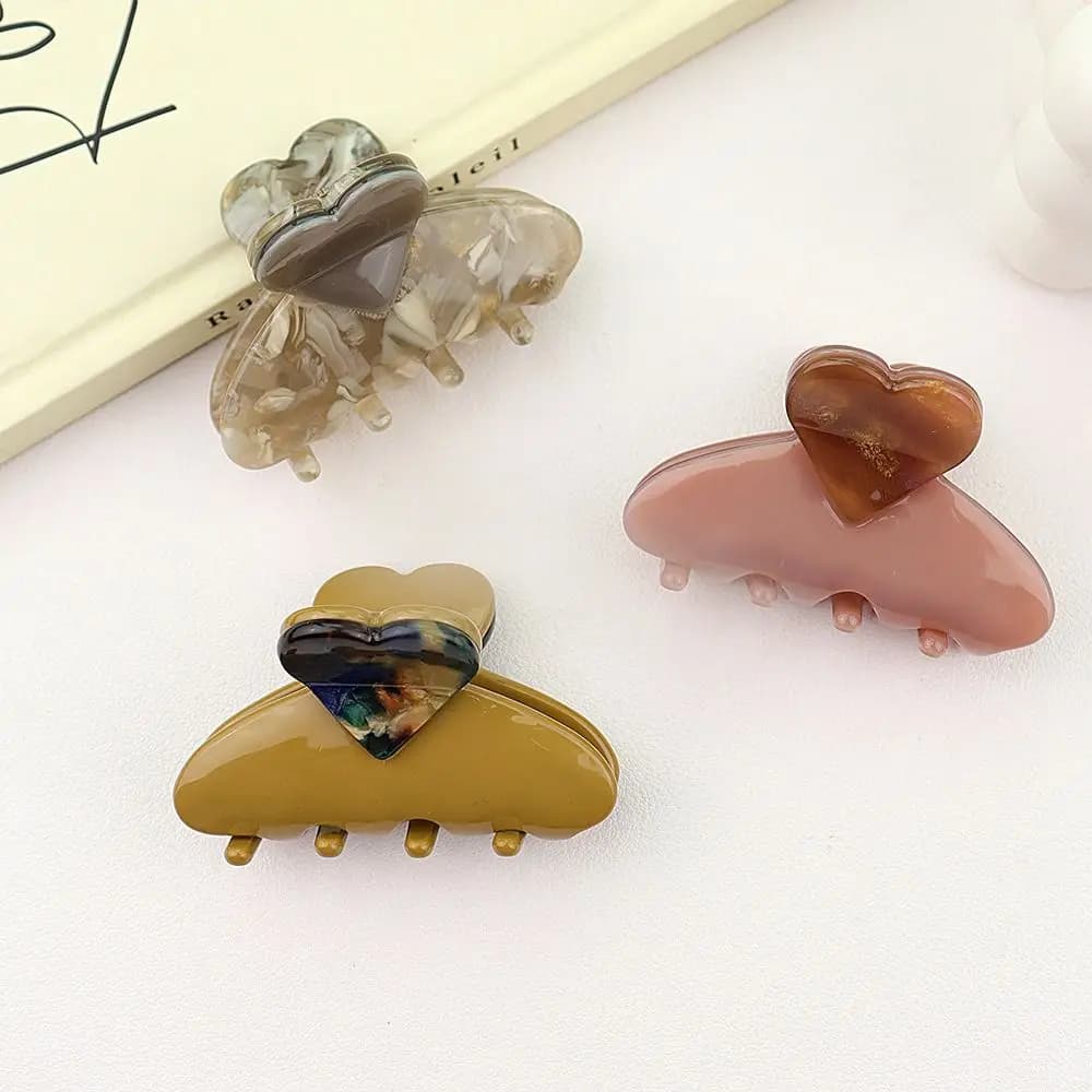 Creativo acetato artiglio per capelli clip accessori per capelli copricapo barrette amore copricapo forcina da donna