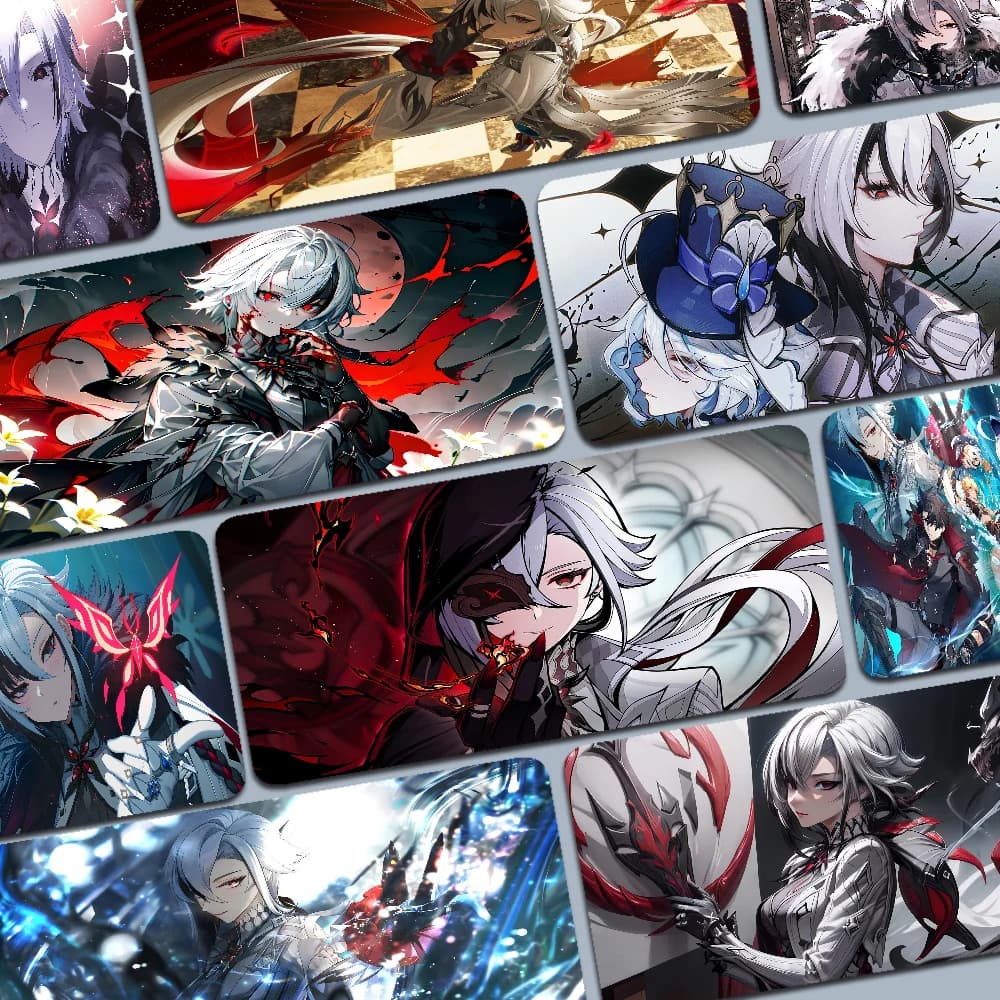 Genshin Impact Arlecchino Tappetino per mouse Boy Pad Tappetino per mouse da gioco in gomma naturale Dimensioni tappetino da scrivania per giochi World of Tanks CS GO Zelda