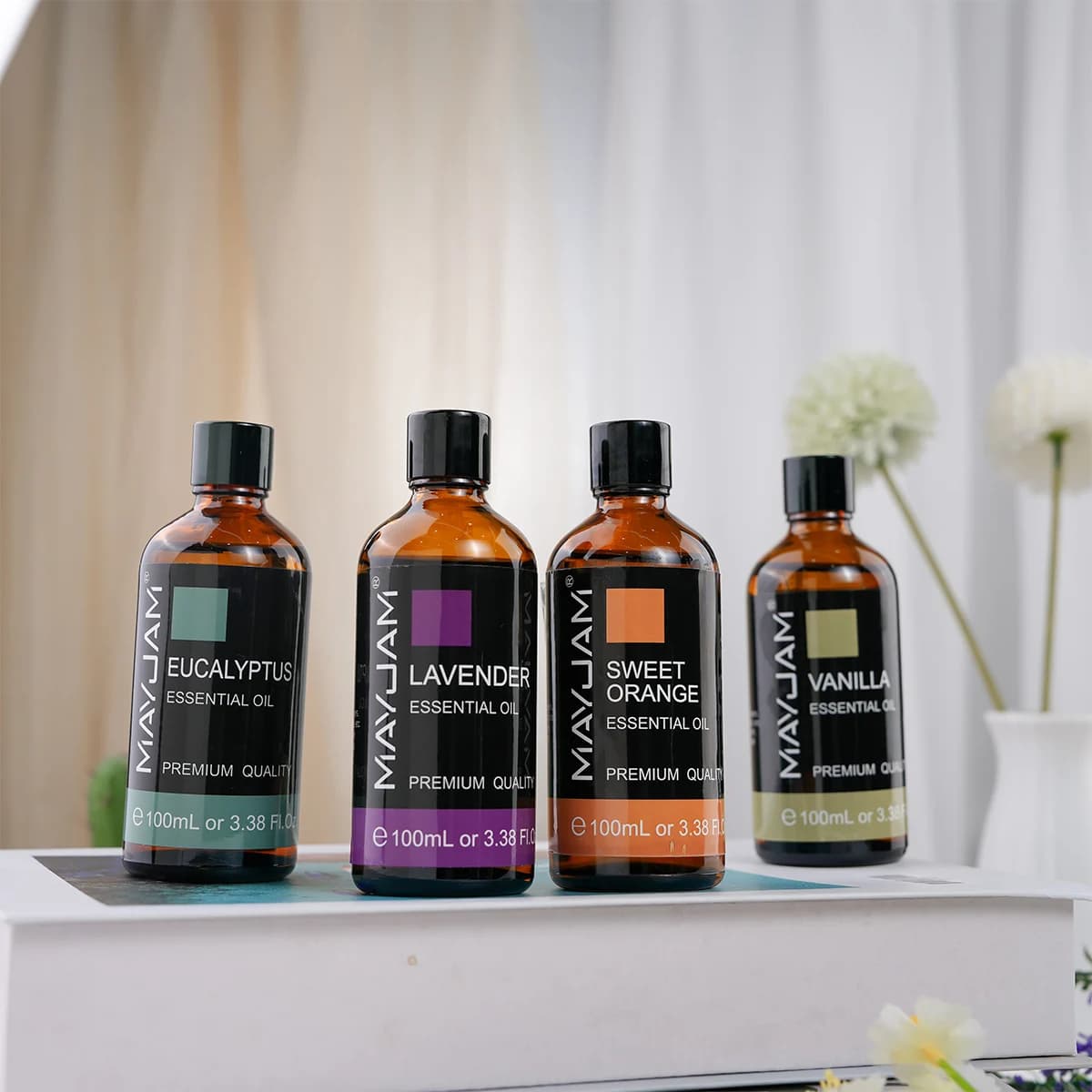 MAYJAM Vaniglia Arancia dolce Eucalipto Lavanda Legno di sandalo Menta piperita Bergamotto Patchouli Profumi 100ML Oli essenziali naturali