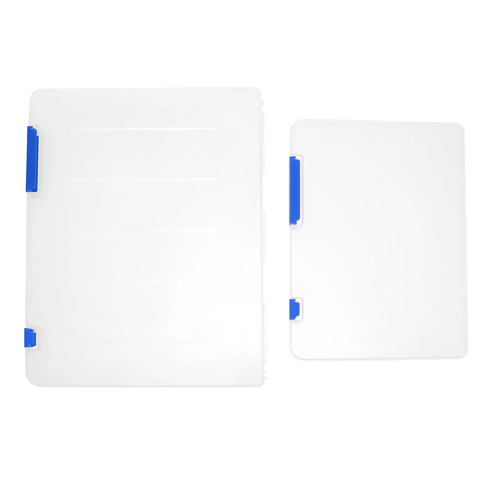 2 boxes for storage documents in PP material, document cases, light organizer for documents, office, study, home, documents, magazines