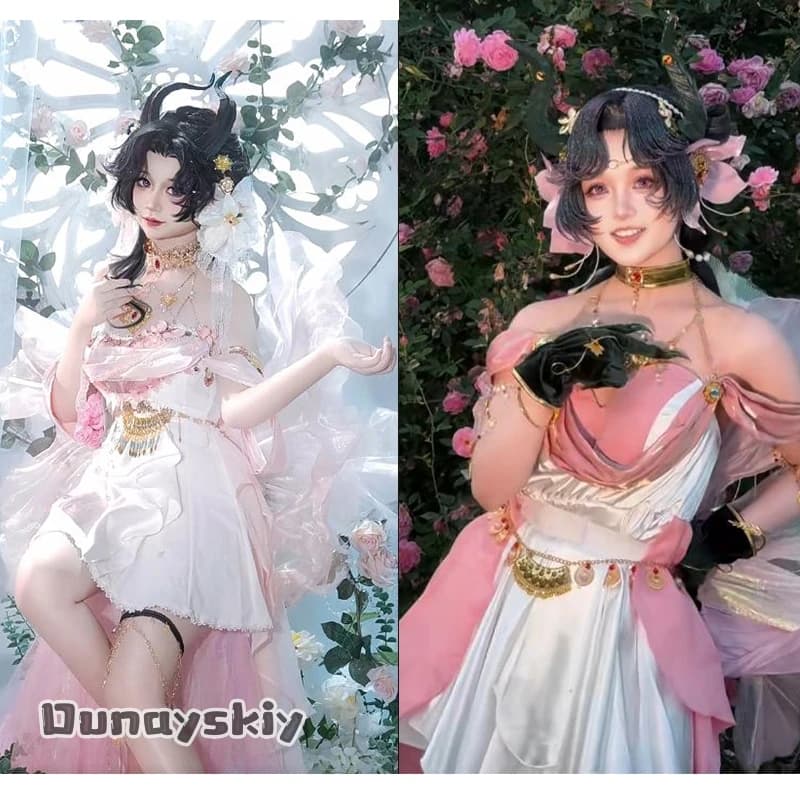 Costume COSPLAY Reverse:1999 Anjo Nala, Elegante Abito Tematico Anime con Accessori, Vestito per Halloween