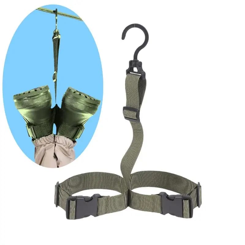 【1 Pezzo Gancio Regolabile per Stivali da Pesca con Cinghia, Stendino per Scarpe da Pioggia, Accessori Invernali per la Pesca, Supporto per Stivali da Pesca】