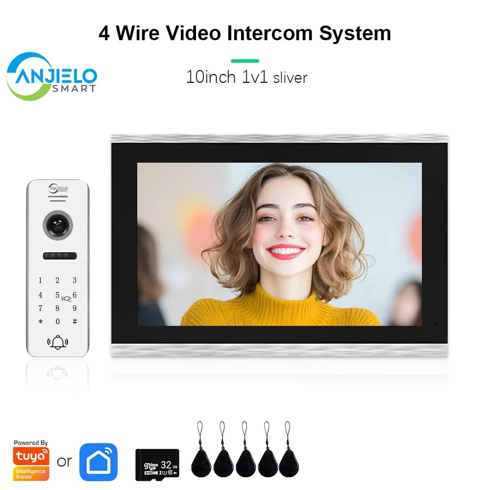 1080P Tuya Smart Video Citofono Sistema IC Card Password Sblocco 7 pollici 10 Touch Monitor Campanello Appartamento