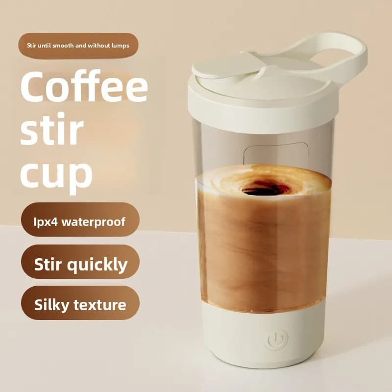 Multifunctional Shaker with Wireless Charging, Automatic and Portable for Protein and Milk in Powder, for Fitness and Open Training