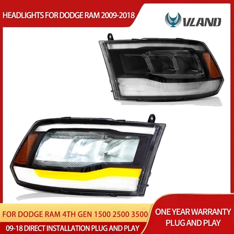 09-18 Ram 4a generazione 1500 2500 3500 Vland LED Ciotola riflettente Fari