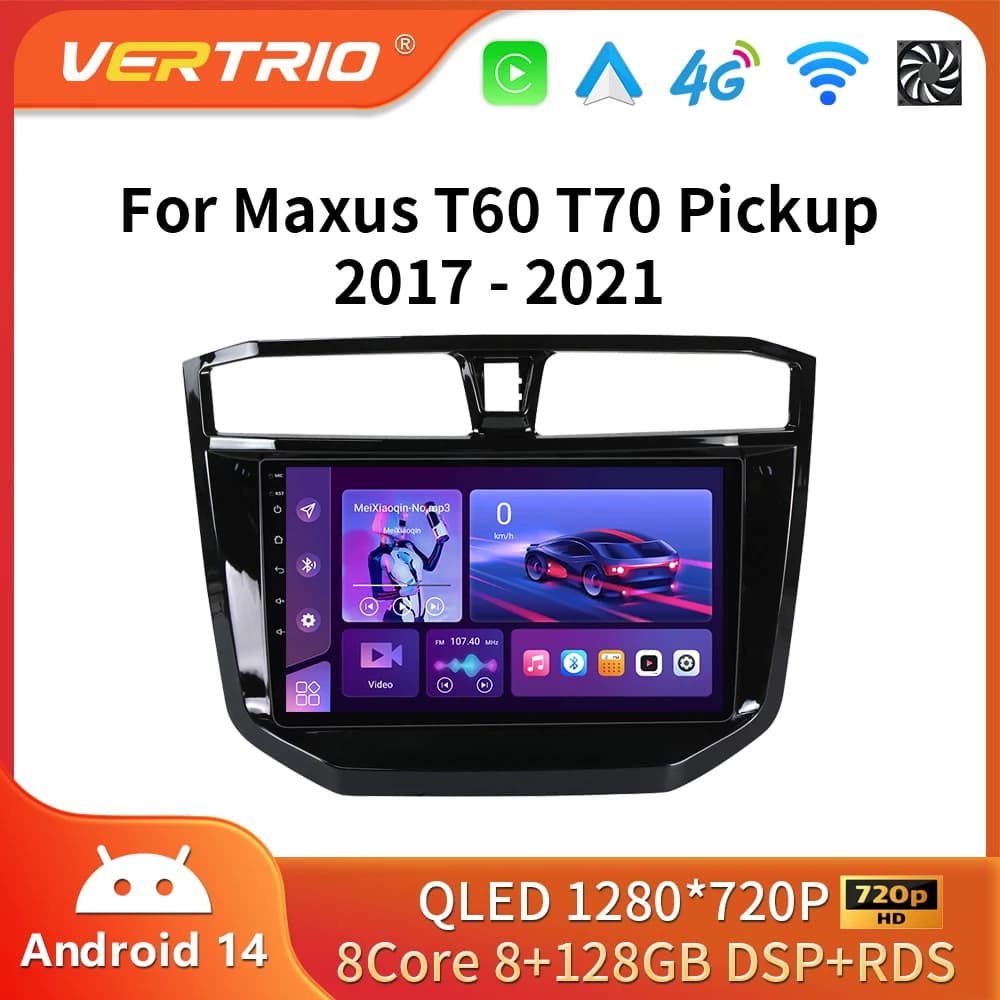 10" Android 16 System For Maxus LDV T70 T60 MG Extender 2019 - 2022 Car Radio Wireless Carplay Auto Media GPS Voice Control DSP