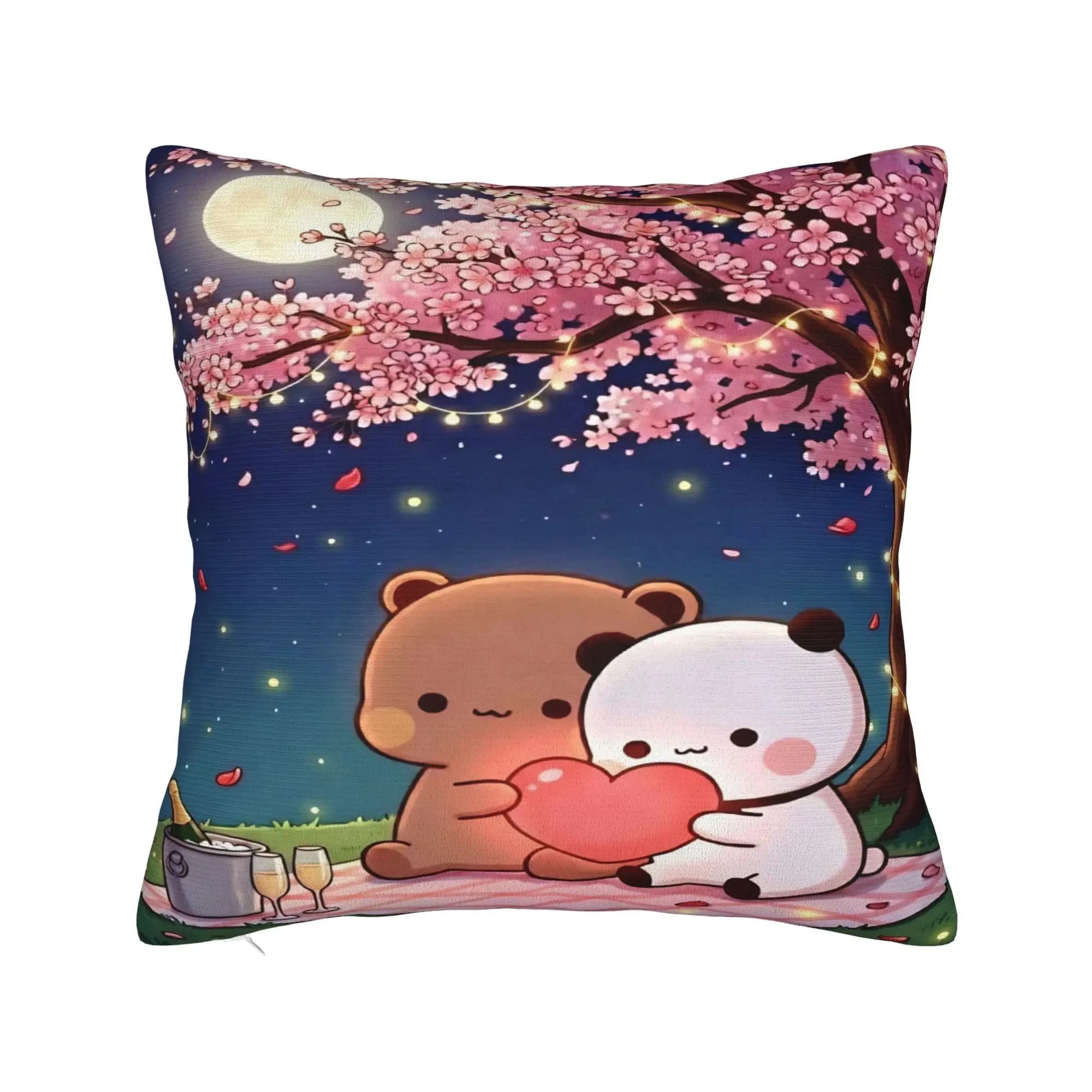 Bubu Dudu Cute Cartoon Bear Pillow Case Comfy Pillow Cover Fashion Cushion Cover For Sofa Home Decoration