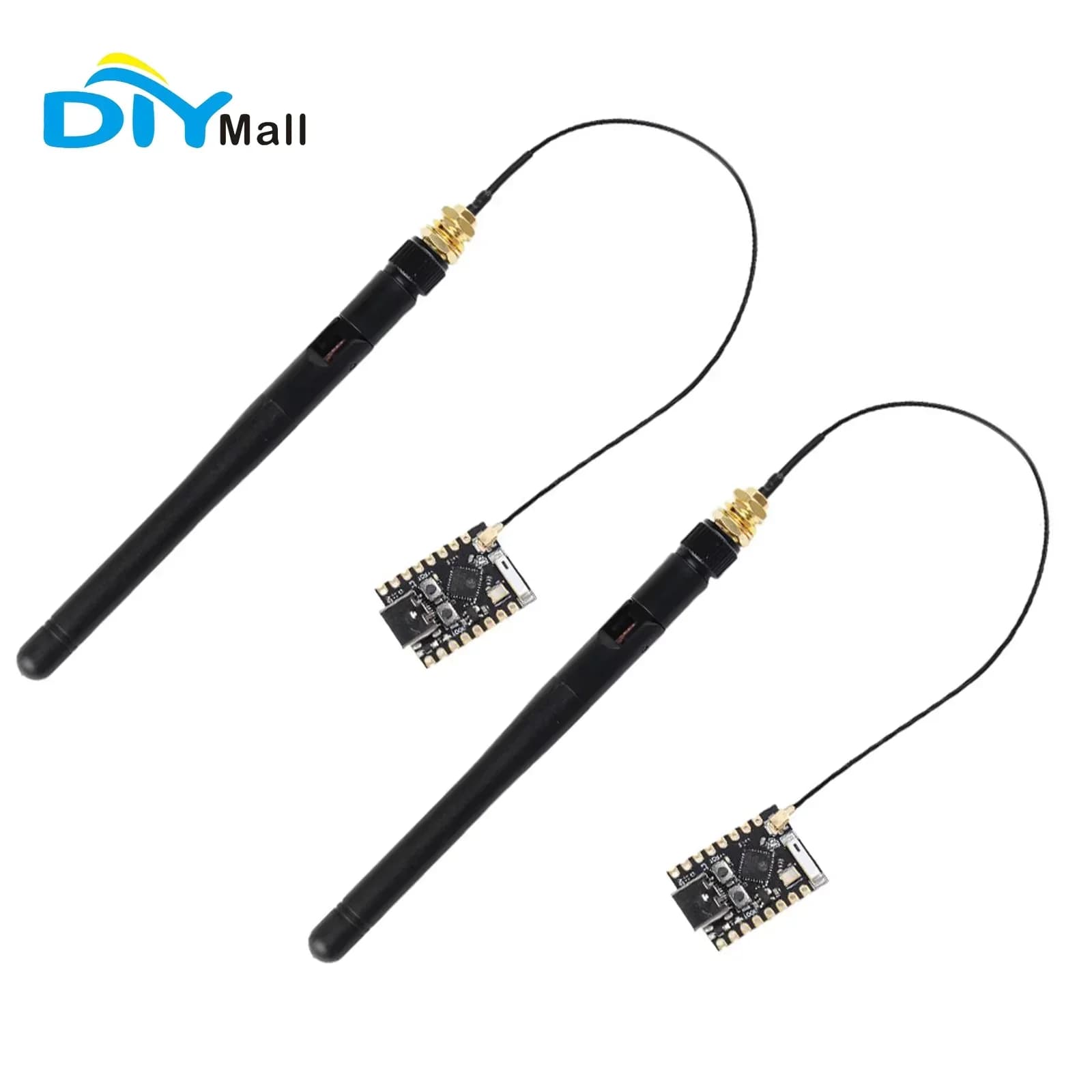 2 PCS ESP32-C3 Mini Development Board Wi-Fi and Bluetooth Module with 3DBI Antenna and SMA Cable for Development Enthusiasts