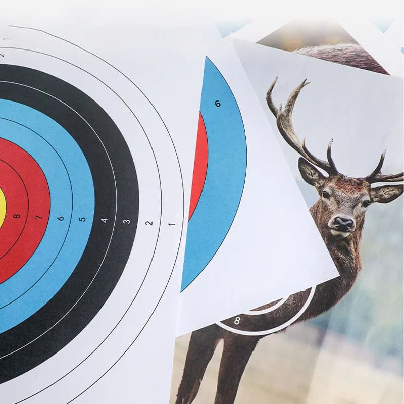20pcs Archery Targets Paper Bow and Arrow Target Shooting Hunting Target Practice Accessories