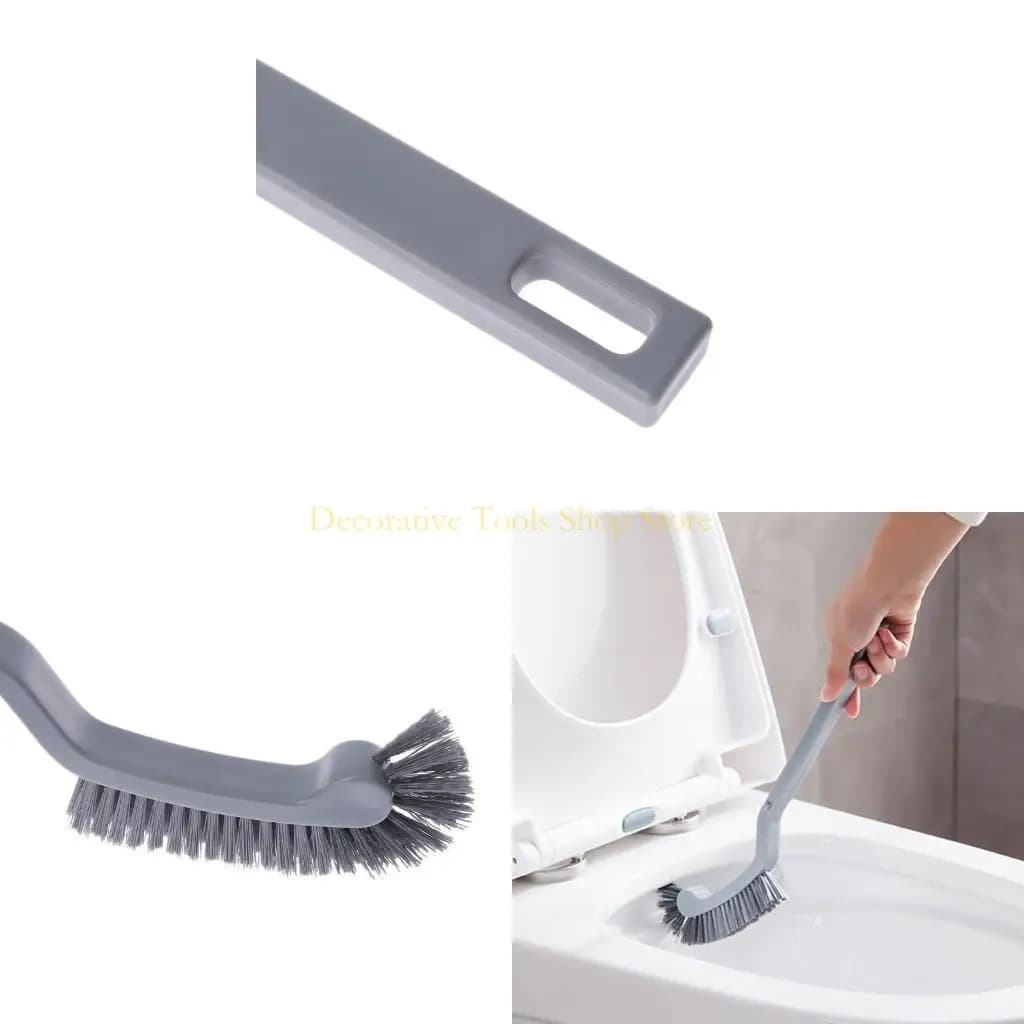 QX2E in plastica manico lungo spazzola per pulizia del toilette in plastica lunga per detergente per cerchioni