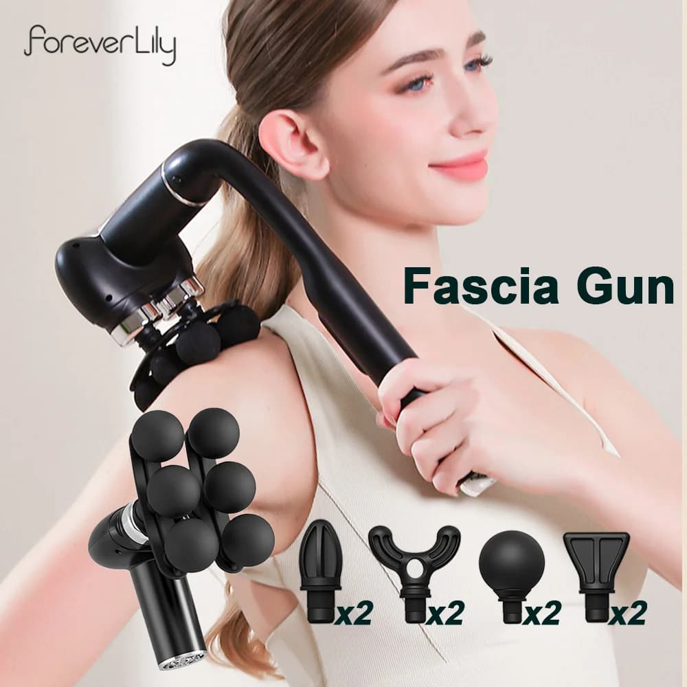 Massage Gun 6 High Frequency Heads for Body Massage, Collo, Spalle, Vita e Schiena - Portable Hand Massage