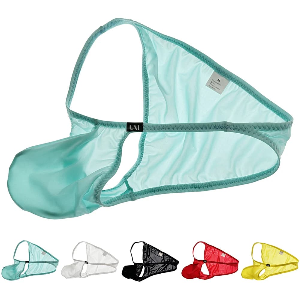 1pc Perizoma da uomo ultra sottile e traspirante Perizoma vedere attraverso la vita bassa Lingerie Mutandine U-convesso Pouch Biancheria intima Uomo Slip