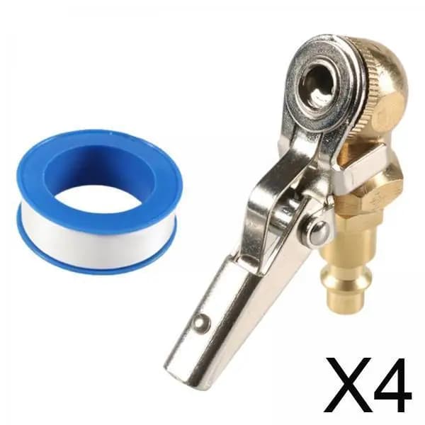 Mandrino per pneumatici Mandrino ad aria in ottone con blocco a clip sull'adattatore per ugello di gonfiaggio del piede della sfera per camion camper per auto