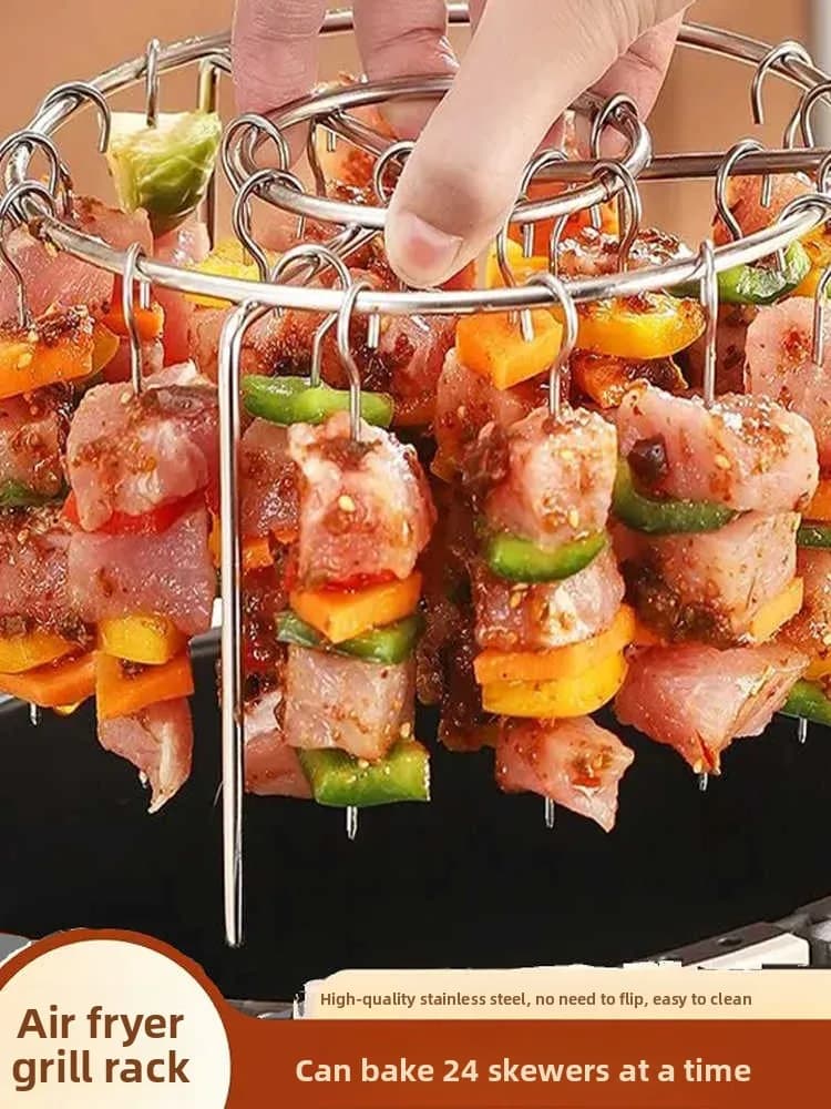 Stainless Steel Vertical BBQ Ill Ra Air Fryer Round Kitchen Stove Home Use Kitchen Oven Grill Support for Barbecue