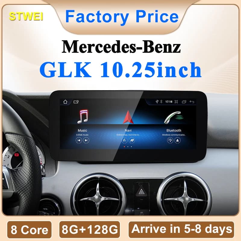 STWEI 2024 Nuova Auto Multimediale Senza Fili Android AUTO CarPlay 10.25 pollici 12.3 pollici Schermo Per Mercedes Benz GLK X204 2010 2013 2015