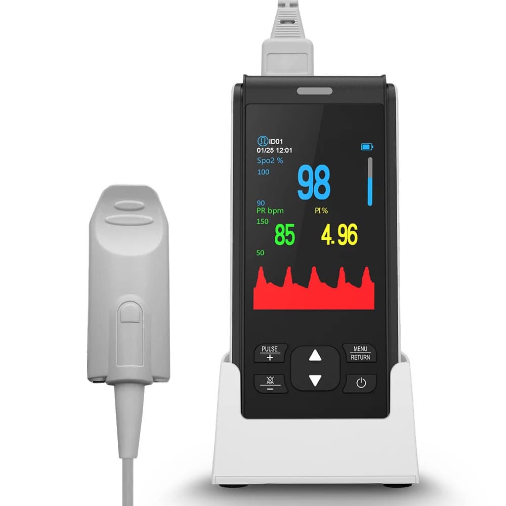 HealthTree Medical Clinical Portable Pulsoxmeter APP Control function Bluetooth memory night alarm for newborn adult