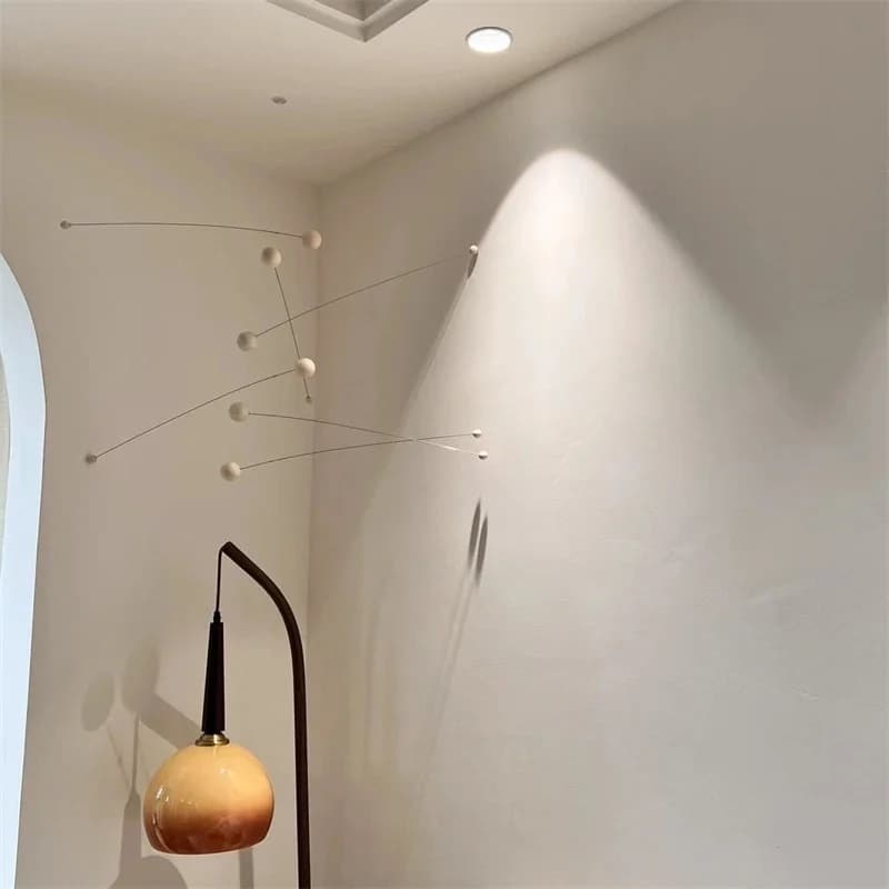 Nordic Balance Hanging Mobile Minimal Wind Chime Ornament Handmade Home Decor Pendant For Living Room Office For Her Cozy Gift