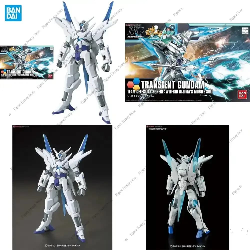 Offerta Speciale Bandai Original Gundam Model Kit Anime Figure HGBF 1/144 TRANSIENT GUNDAM Action Figure Giocattolo da Collezione Regalo