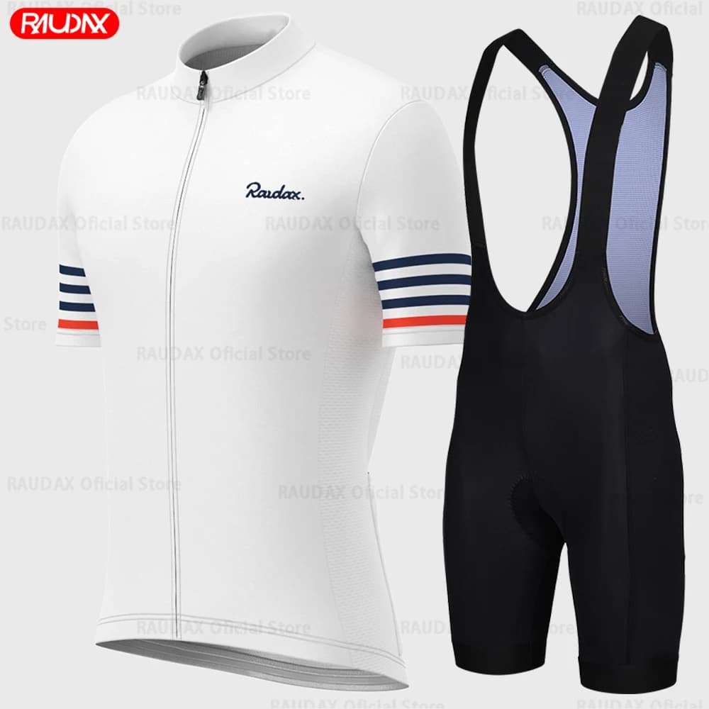 2025 Raudax Shorts with Cycling Saddles Men's Mountain Bike Knitwear Summer Clothing Running clothing Cycling sports set Fast drying