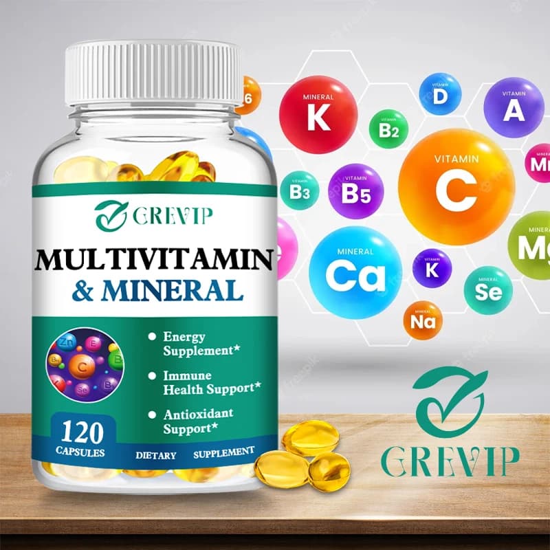 Multivitamin and Mineral Supplements - Supports Brain,Eye and Heart Health,Increase Muscle Mass,Improve Anemia,Enhances Immunity
