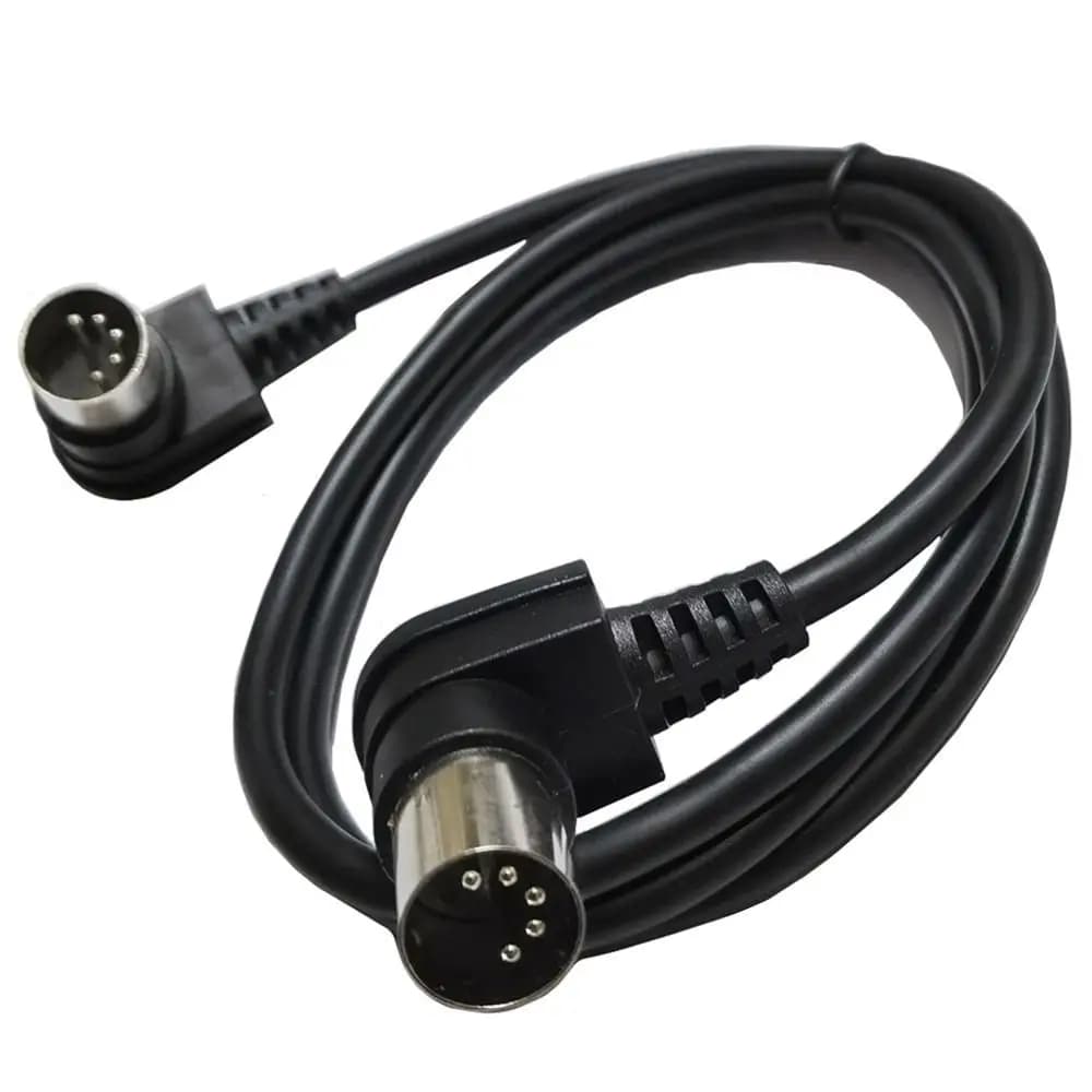 Cavo MIDI DIN a 5 pin ad angolo retto, connettore maschio-maschio a 90 gradi, prolunga MIDI DIN 5 PIN, cavo MIDI DIN resistente per KTV