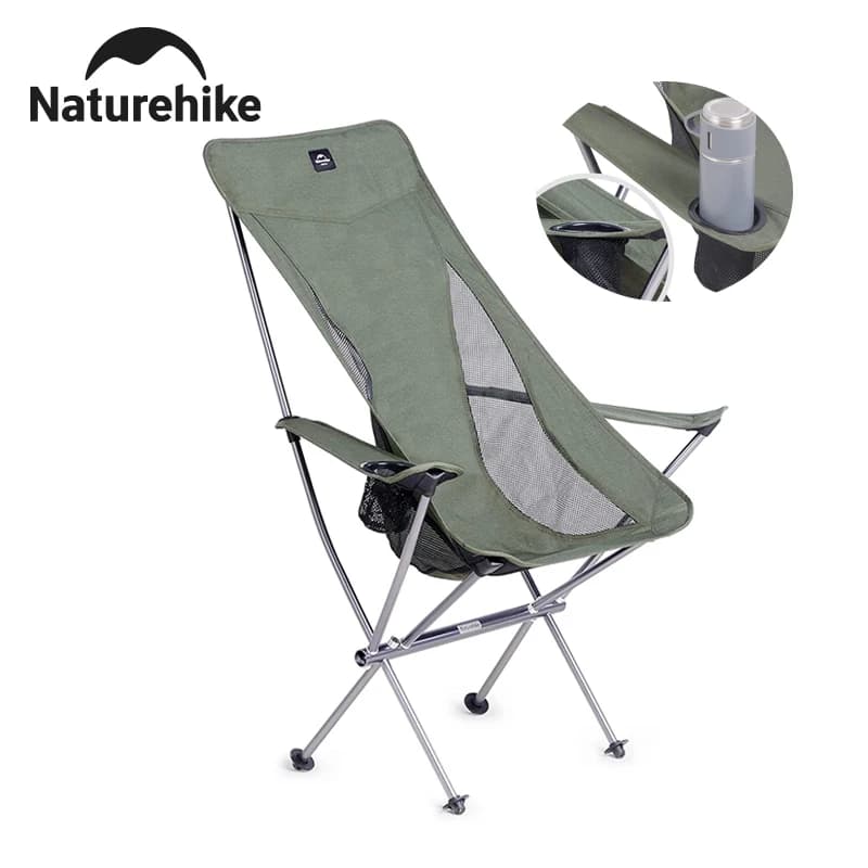 Sedia da campeggio pieghevole Naturehike YL06plus, ultraleggera e portatile, per giardino, escursioni e pesca, con borsa per il trasporto