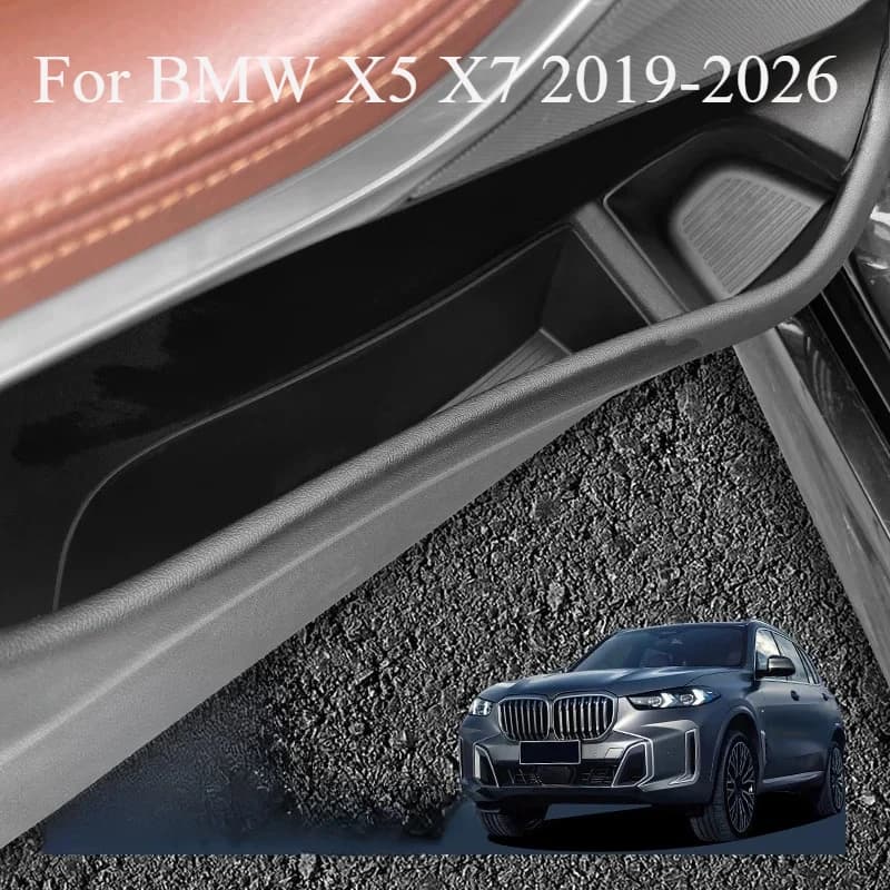 Set di Scatole Portaoggetti per Portiere Auto, Organizer Sottoporta, Tappetini Portabicchieri per BMW X5 X7 2019-2026