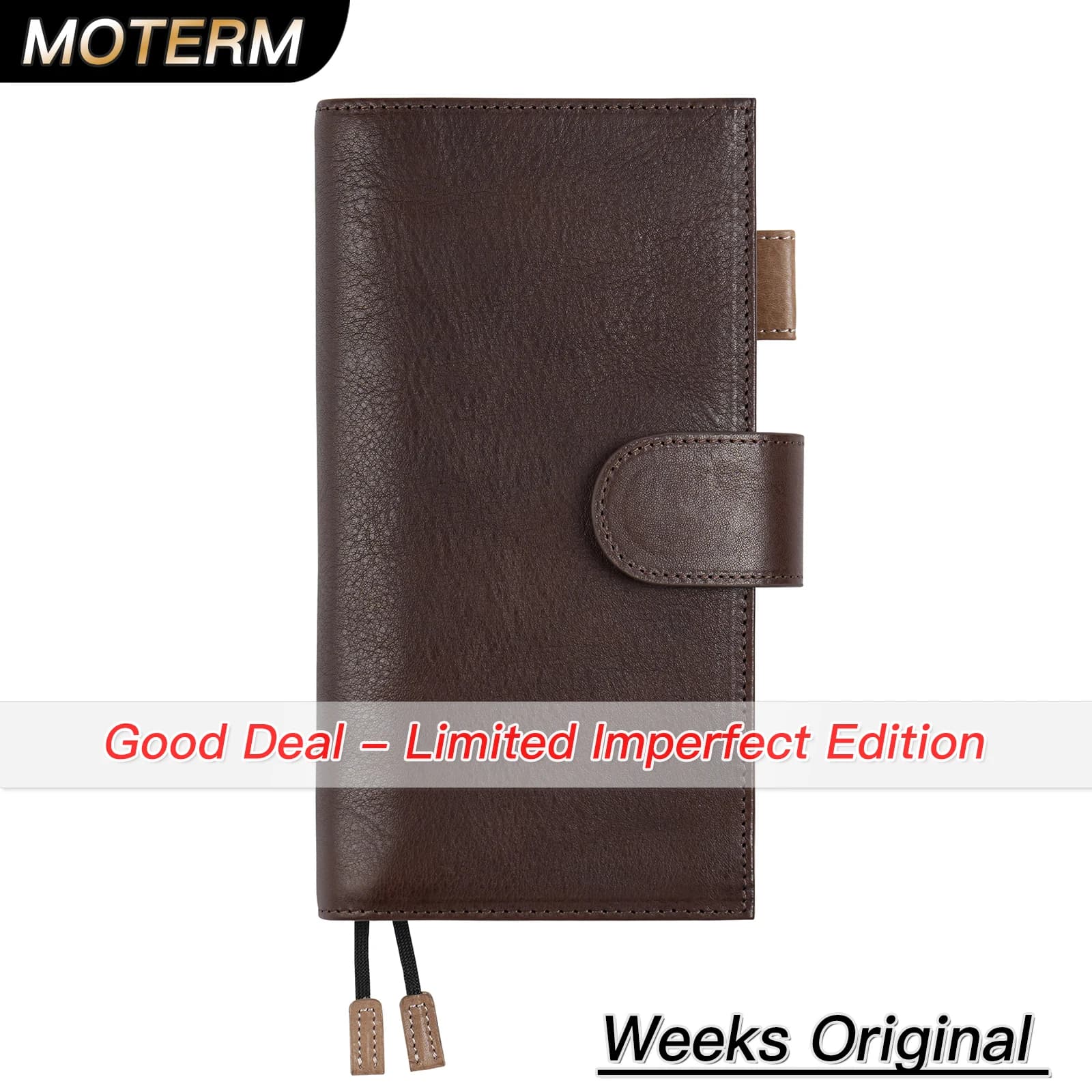 Limited Imperfect Moterm Original Weeks Cover for Hobo Week Full Grain Veg Tanned Leather Planner Genuine Cowhide Notebook Diary
