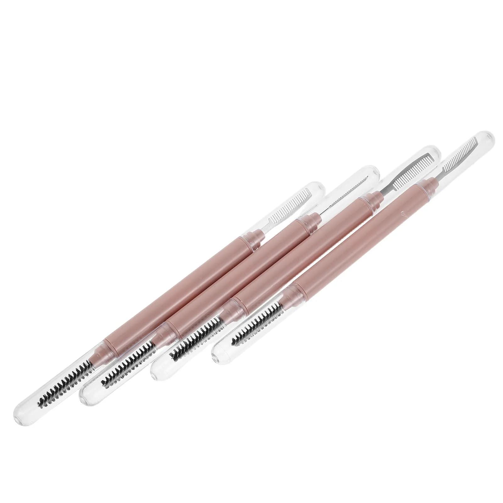 Set di 4 Pettini per Ciglia, Spazzola Separatrice in Acciaio Inox, Applicatore in Metallo per Mascara con Copertura Protettiva, Portatile per Extension Ciglia