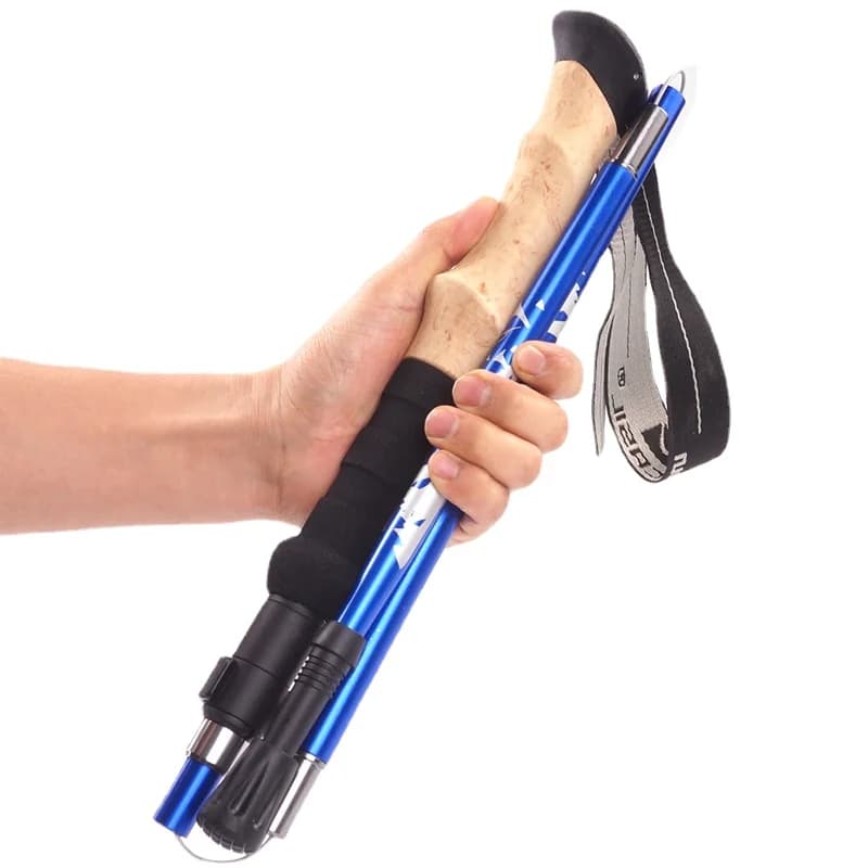 5 Section Carbon Fiber Trekking Sticks, Ultralight, for Hiking and Trail Running, Foldable