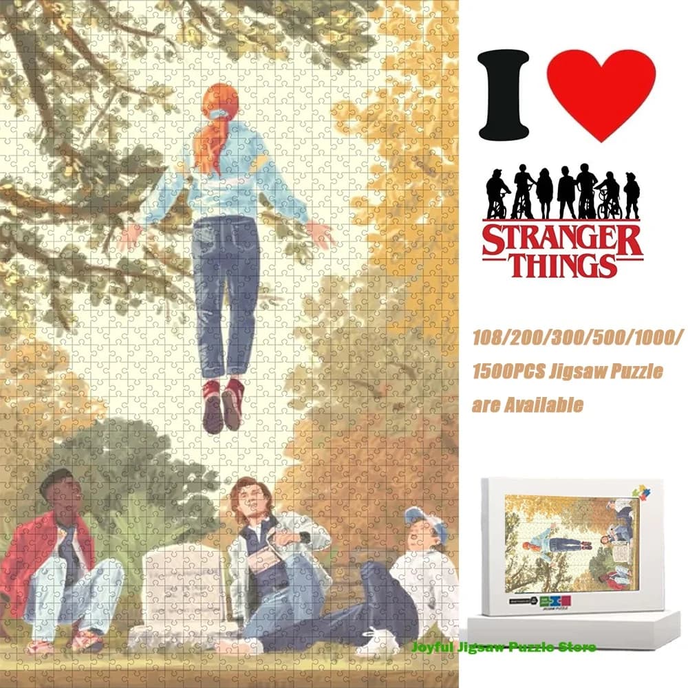 Puzzle di Stranger Things con Scena dell'Angelo Fluttuante Max, Puzzle Horror Ispirato alla Serie TV, Oggetto da Collezione, Giocattolo Antistress, Regalo
