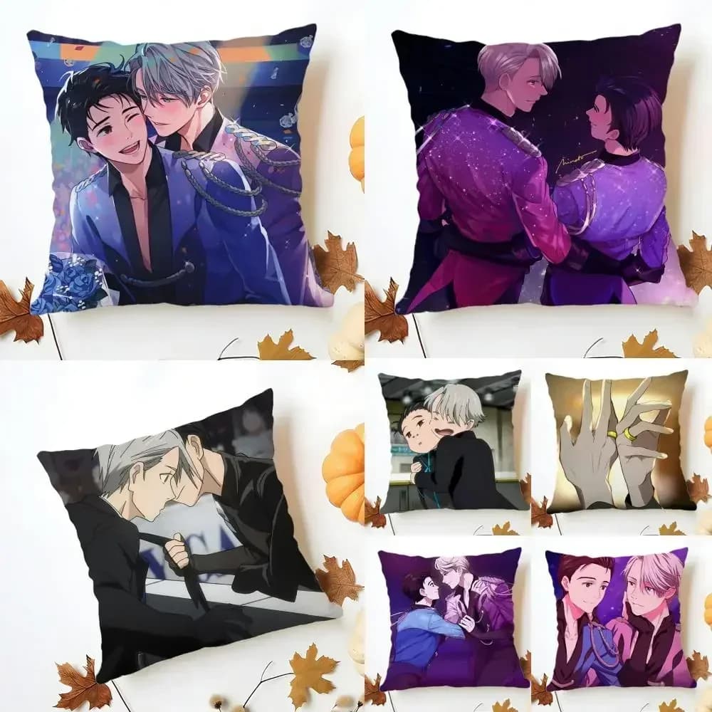 Yuri!!! on Ice Cushion Cover Washable Linen comfort Soft for Sofa Bed Cozy Home Room Decor