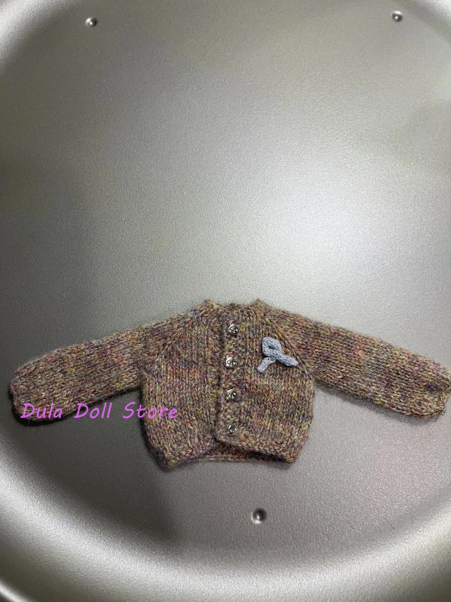 2026 Dula Doll Clothes Dress Hand-mixed color wool yarn knitted sweater for Blythe Qbaby ob24 ob22 1/6 6 points body doll