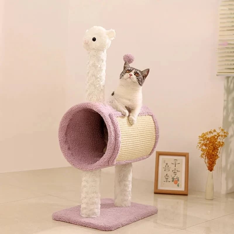 Struttura da arrampicata per gatti Grab Board Alpaca Scaffale da arrampicata multifunzionale per nido per albero per gatti integrato senza coprire un'area