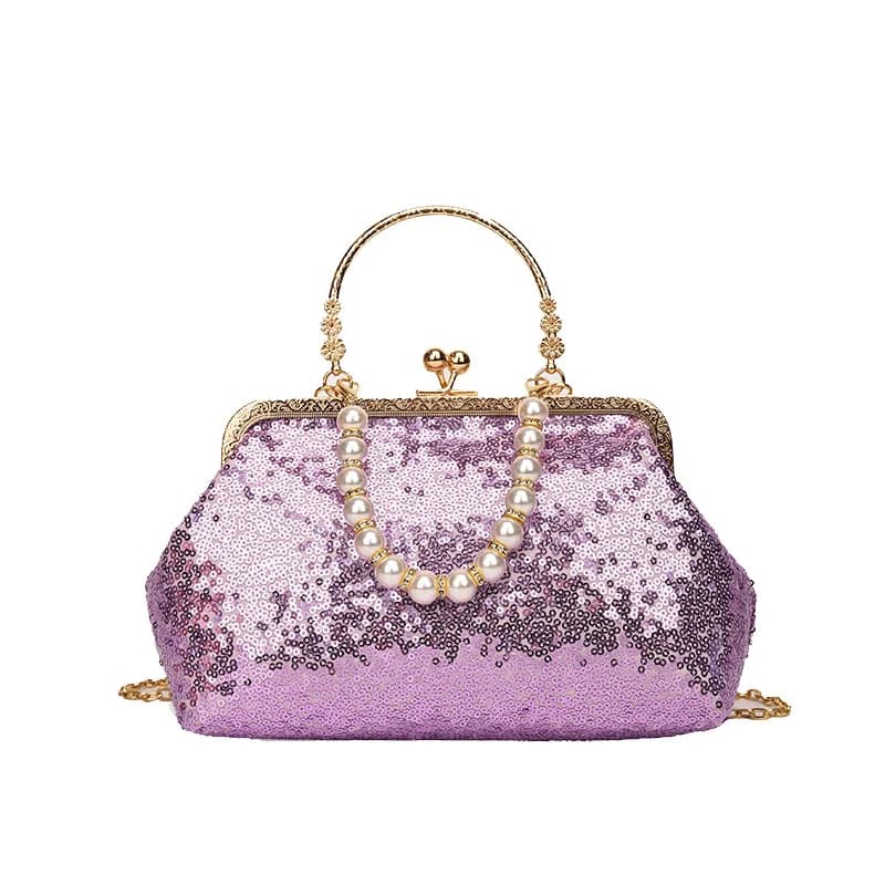 Pochette da sera con paillettes moda di lusso Borse a catena da donna Borsa a tracolla da donna Borsa a tracolla con pochette glitterata Borsa da festa