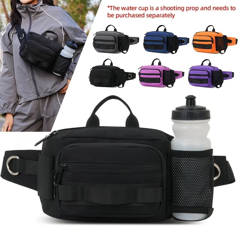 Borsa da petto portatile per walkie-talkie, borsa a tracolla triangolare multifunzionale, adatta per escursioni in campeggio all'aperto