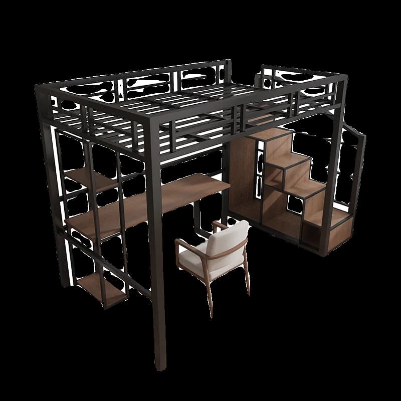 Combined bed Metal loft bed for domestic use Duplex raised sheet of second floor suspended upper castle