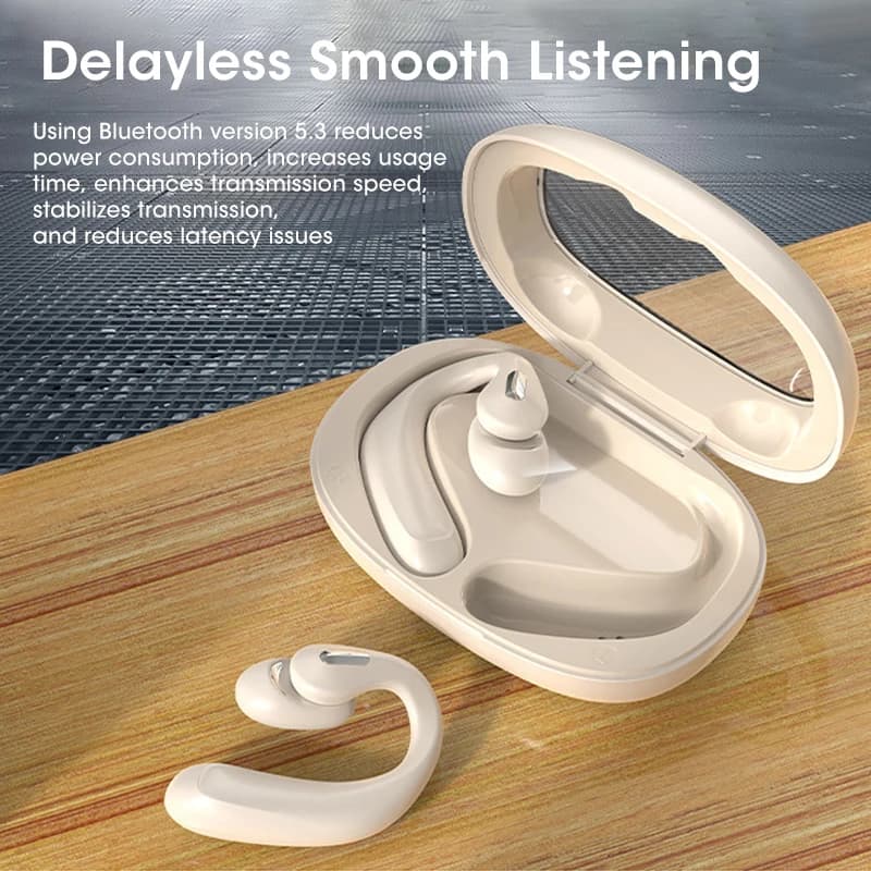 Bluetooth Niye 2025 OWS Wireless Sportives with Earring Hook, Bluetooth 5.3, TWS, with Air and Microphone Conduction