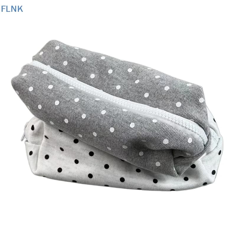【KC】Polka Dot Design Pencil Case Large-capacity Soft Touch Pen Bag Stationery Pouch Stationery Organizer Back To School