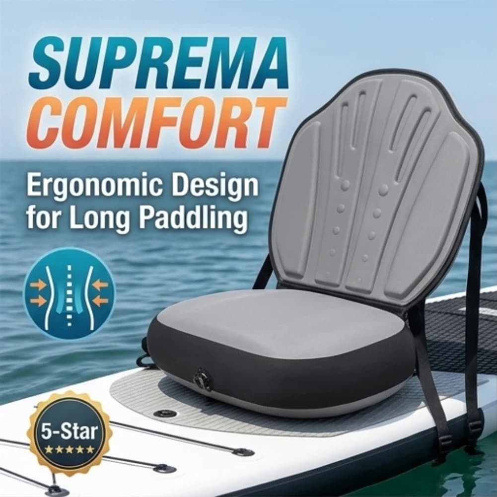 Sedile universale per kayak, per tavola da SUP gonfiabile, con cinghie regolabili, comoda sedia con cuscino in EVA per tavola da surf