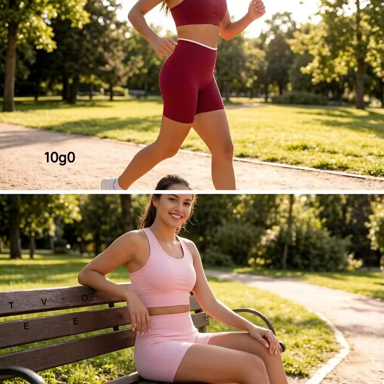 Pantaloncini da Yoga D L0G0 Seamless Color Block Peach Lift da Donna a Vita Alta, Aderenti, per Corsa e Fitness