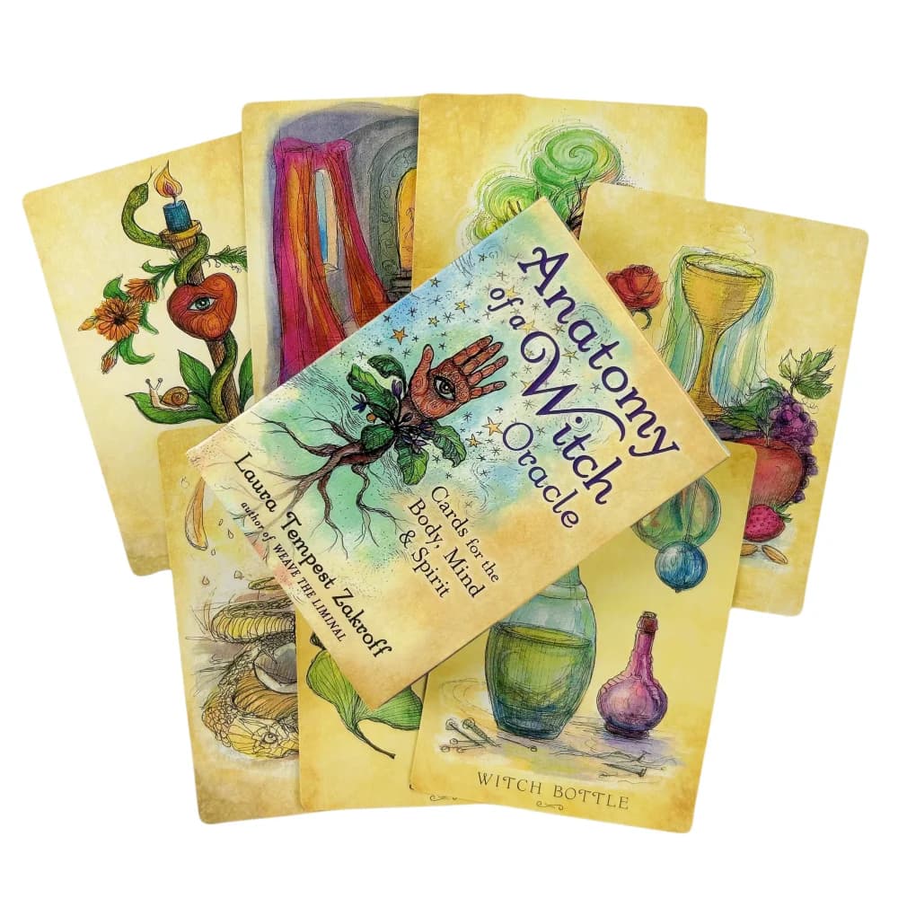 Anatomia di una strega Carte Oracle Divinazione Tarocchi Gioco da tavolo Mazzo Fortune Telling Guida per feste in famiglia Versioni Edizione