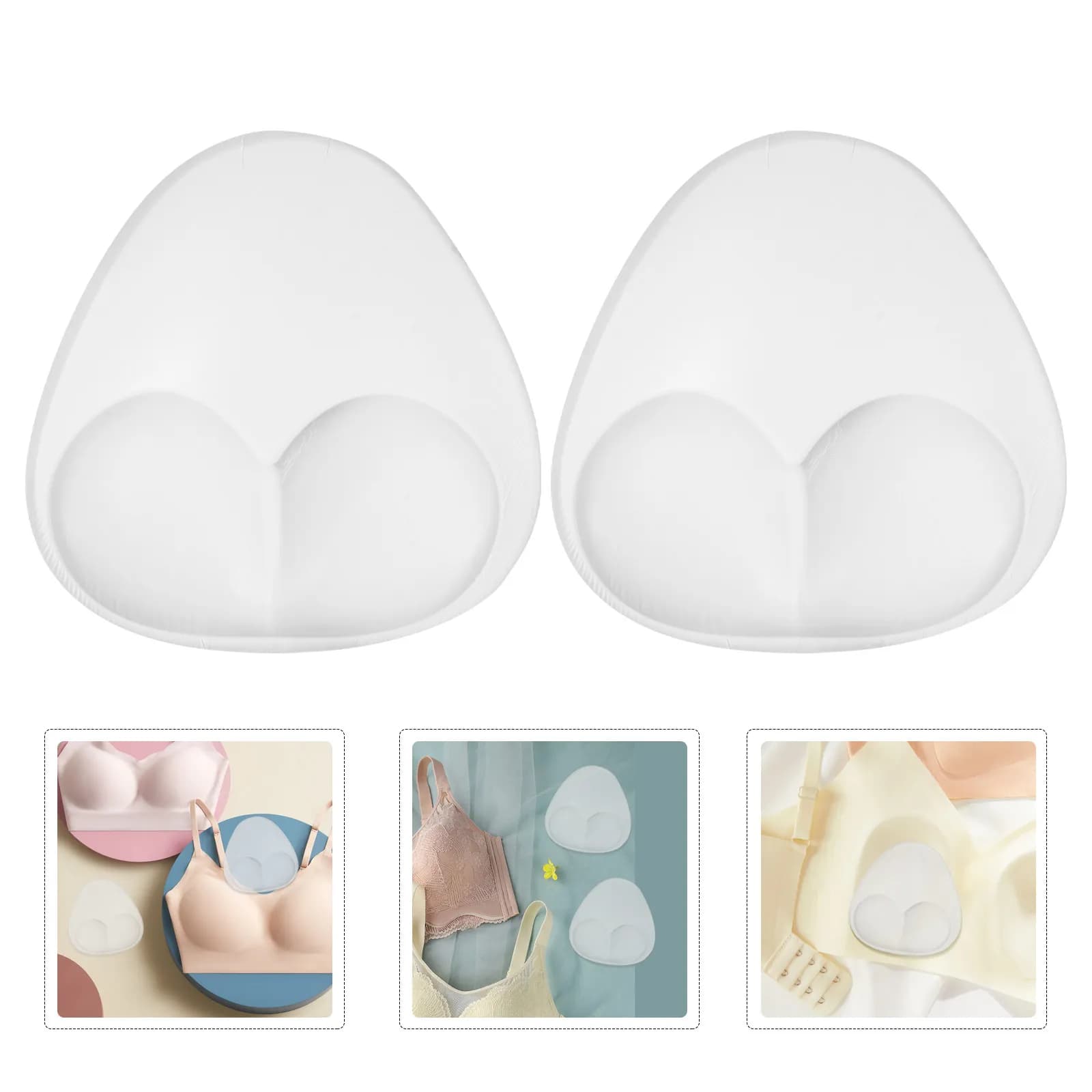 1Pair Invisible Silicone Bra Pads Thick Waterproof Push Up Inserts for Sports Bra Swimsuit Removable Enhancer Silicone Pads