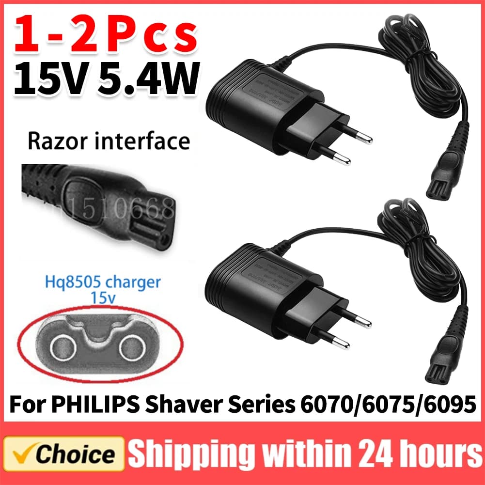 EU Plug Charger 15V 5.4W HQ8505 Charger Razor Blade for Philips Shaver Series1000 3000 5000 7000 9000 HQ7100 HQ7120 RQ360 RQ1150