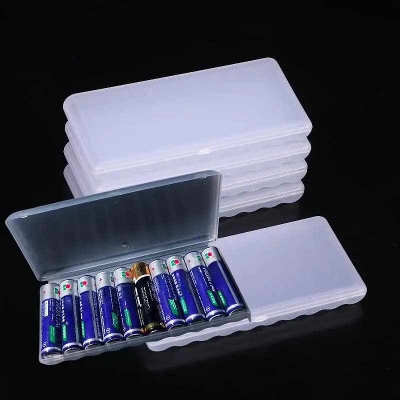 Nuovo contenitore rigido da 1/3/5 pezzi, custodia con 10 slot per batterie, scatola porta batterie in plastica per accessori organizer per batterie AAA