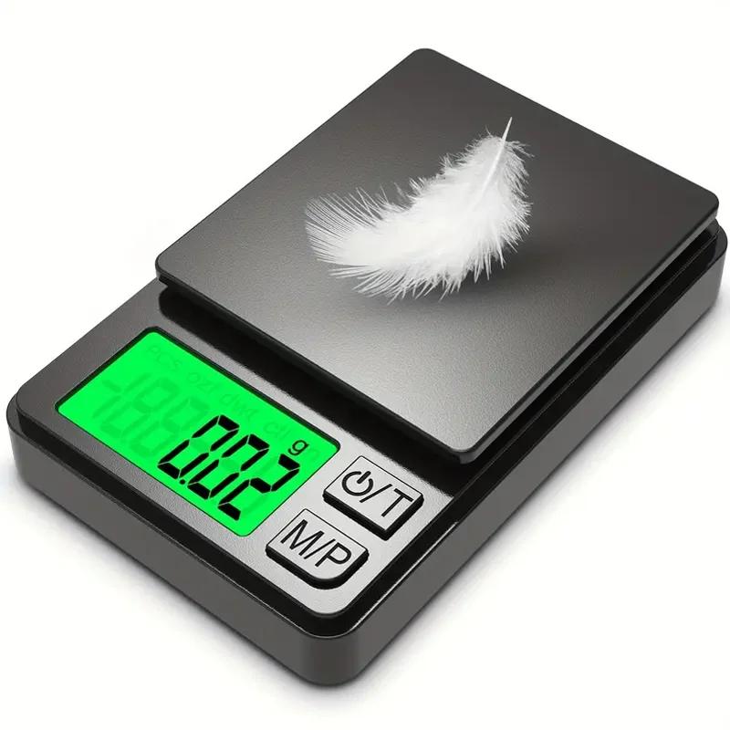 Precision pocket balance 1000 g x 0.1 g - Digital balance for grams, food, jewelry, ounces/grains with backlit LCD - Mini travel balance