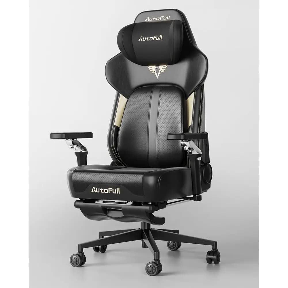 Sedia da Gaming Ventilata e Riscaldata con Massaggio, Supporto Lombare di 3a Generazione, Braccioli Regolabili per Giocatori e Ufficio Domestico (Nero)