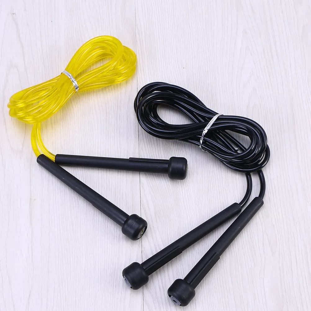 2Pcs PVC Jump Rope Children Skipping Adjustable Anti-Winding Sports Rope Comfortable Non-Slip Handles Fitness Exercise Weight
